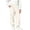 Beige, variant on Ashirexll Girls Pants Elastic Waist Side Bow Knot Cuffed Pants Lightweight Breathable Loose Pants for 5-15 Years