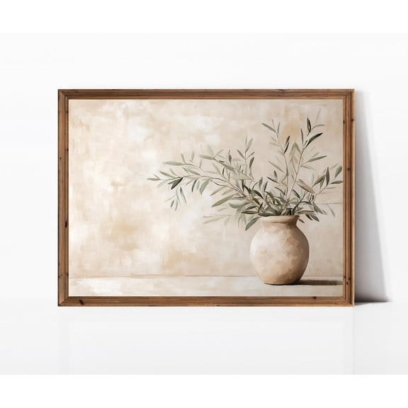 Vintage Neutral Still Life Minimalistic Wall Decor Modern Farmhouse Wall Art Poster Olive Tree Print Poster Neutral Tone Poster E217, Unframed Poster Size 8x12 F03.1.18l38