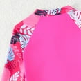 thumbnail image 6 of vigerkar 2PCS Girls Long Sleeve Swimsuit Rashguard Tankini Set Kids Swimwear Zipper 4-7 T (Hot Pink, 5-6 Years), 6 of 8
