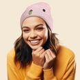 thumbnail image 4 of Dalix Mushroom Frog Embroidered Beanie Hat Cotton Cute Winter Fall Cap Womens in Pink, 4 of 5