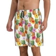 thumbnail image 2 of Salouo Hawaiian Pineapples And Hibiscus Flowers Pattern Swim Trunks for Men,Men's Hawaiian Bathing Suit Swimsuits Quick Dry Swimming Board Shorts Beach Shorts with Pockets-XX-Large, 2 of 6