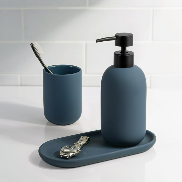 Mainstays Blue Stoneware Ceramic Serving Platter - Walmart.com