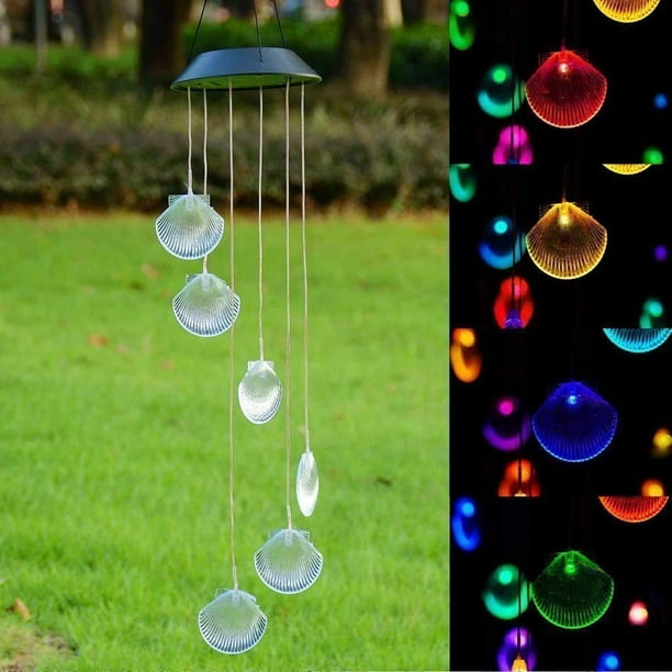 Solar Powered Wind Chimes Outdoor, Color Changing LED Mobile Lamp Romantic  Windchime Bell Light Waterproof Hanging Solar String Lights for Outdoor  Indoor Gardening Home Yard Patio Decoration 