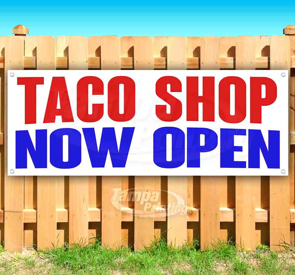 Store Advertising Many Sizes Available Tacos 13 oz Heavy Duty Vinyl Banner Sign with Metal Grommets New Flag,