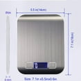 thumbnail image 3 of Multi-Function Digital Food Scale, Stainless Steel Kitchen Scale with Unit Conversion & Tare Function, Backlit Display for Dieting, Cooking, Baking (5Kg, Silver), 3 of 8