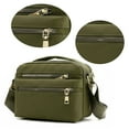thumbnail image 3 of Hukapapa Bolsos de Hombro con múltiples Bolsillos Bolso de Viaje pequeño y liviano Correa Ajustable Verde, 3 of 5