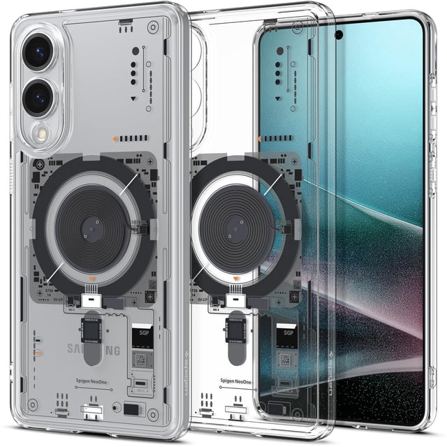 Funda Spigen Ultra Hybrid MagFit para el Galaxy S25 Edge, transparente