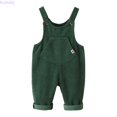 thumbnail image 2 of Kureaily Girls Corduroy Toddler Baby Jumpsuit Denim Style Pants With Adjustable Straps ,Summer Kids Overall PantsSize 6-12 Months ,Green, 2 of 6