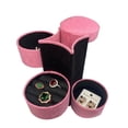 thumbnail image 1 of Joyero de 3 capas de terciopelo rosa, 1 of 5