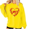 thumbnail image 2 of FDGIU ‌Women's Love Heart Sweatshirt, Valentine's Day Graphic Tee Long Sleeve Casual Top for Party & Gift Exchange, 2 of 7