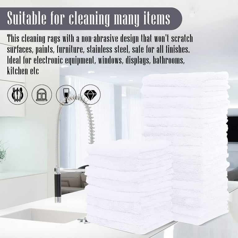 10X Kitchen Towels Soft Microfiber Cleaning Cloths Non-stick Oil Dish Cloth  Rags