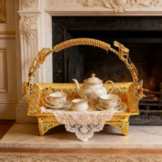 Decorative Tray for Home Dining Centerpiece and Wall Display Art