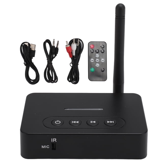 Transmisor receptor de sonido Bluetooth 5,1 2 en 1 con adaptador de sonido HiFi remoto con AUX RCA NFC para estéreo de hogar y coche