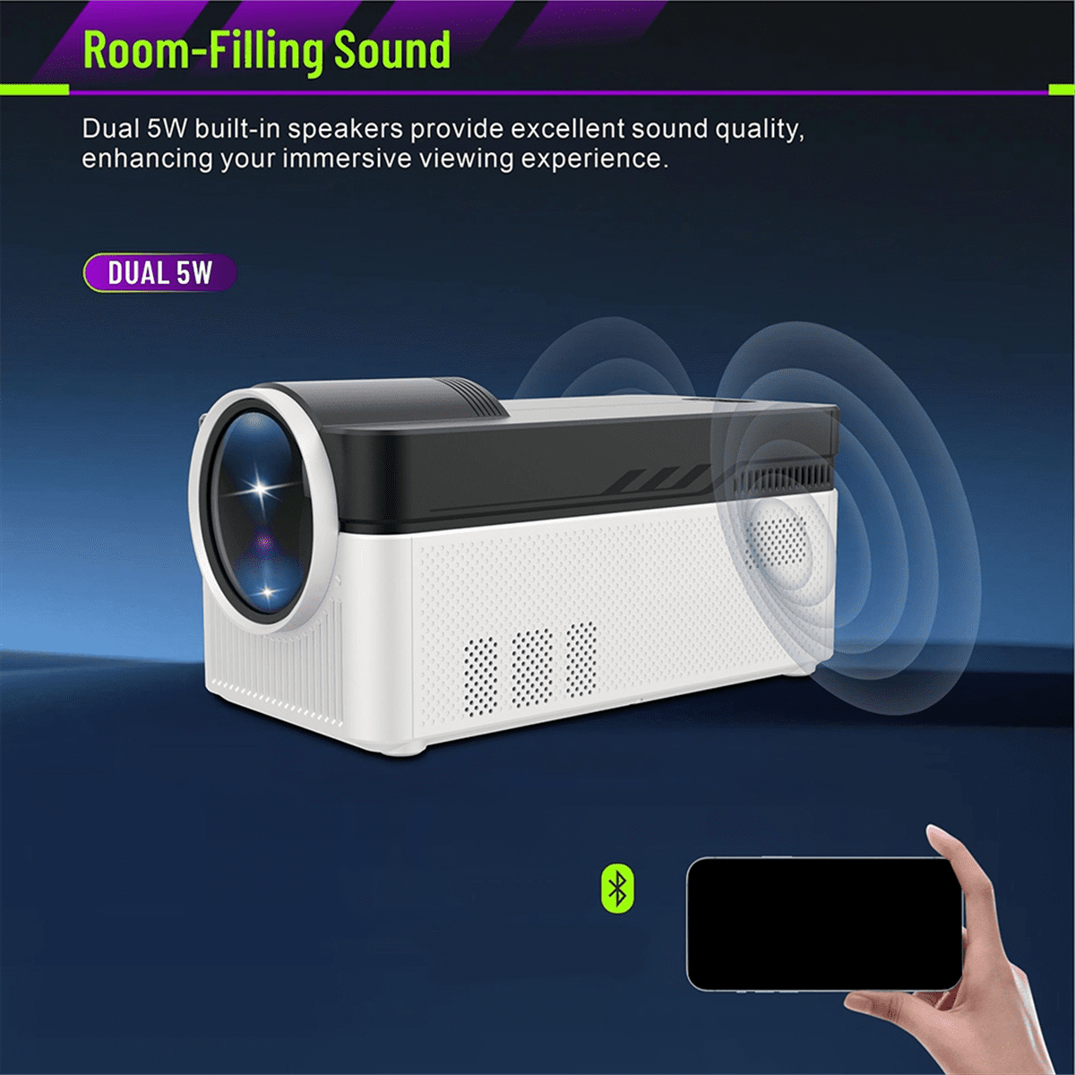700ANSI HY450 Projector 8K 1080P Ultra Short Throw H716 BT5.4 Auto Offset Electronic Focus Home Theater Voice US Plug
