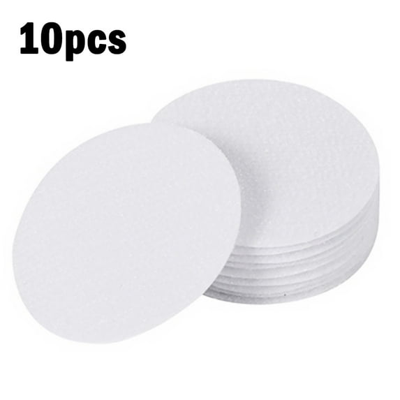 Non-slip Floor Mat Adhesive Tape Pad Rug Carpet Gripper Coin Round Shaped Pad Mounting Tape, White, 10pcs