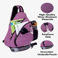 thumbnail image 6 of WATERFLY Unisex Large Capacity Nylon Sling Cross-Body Shoulder Chest Bag,Purple, 6 of 6