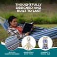 thumbnail image 4 of Bliss Hammocks 40"W Single Hammock with Rope Loops & Tree Straps, 220 lb, Sail Cloth, 4 of 19