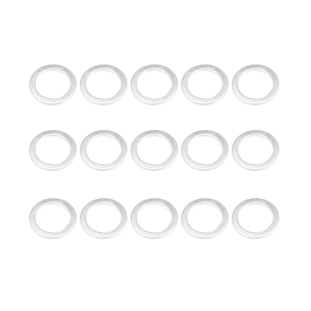 15uds Motor Aceite Trituración Arandelas Juntas 0.63''x0.87''x0.08'' para Coche