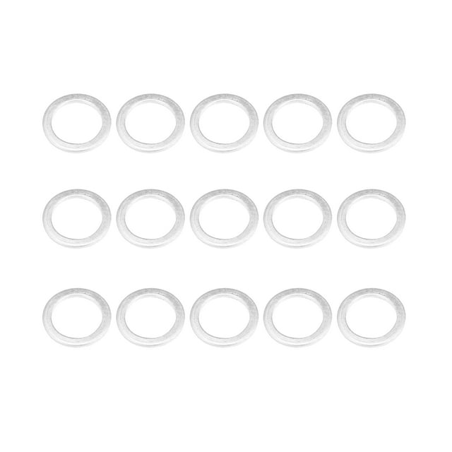 15uds Motor Aceite Trituración Arandelas Juntas 0.63''x0.87''x0.08'' para Coche