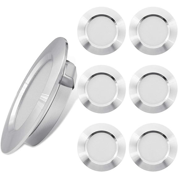SecosAutoparts 6Pcs 6000K Cool White 12V Ceiling lights 12V Recessed LED Light Silver Waterproof RV Boat Ceiling Light 12V LED Recessed Cabinet Lights Thin LED Interior Lighting (Cold white)