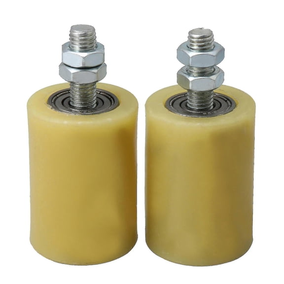 Steel Roller Bearing Guiding Wheels for Sliding Gates - Yellow (2pcs) for Smooth Operation