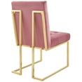thumbnail image 4 of Modway Privy 18.5" Performance Velvet Dining Chair in Gold/Dusty Rose (Set of 2), 4 of 5