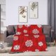 thumbnail image 3 of Manta de franela blanca con copos de nieve, color rojo, para Navidad, 2 unidades, muy suave, acogedora y cálida, de microfibra, para el hogar, de 60 x 50 pulgadas, para viajes y acampadas, para, 3 of 8