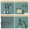 thumbnail image 5 of 12 Piezas 3M Adhesivo Gancho Pegatinas Baño Ganchos de Pared Impermeable Toallero para Dormitorio Baño Cocina Techo Colgando Albornoces (Negro), 5 of 5