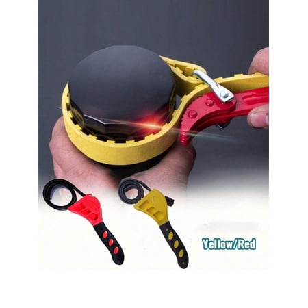 1Pc Belt Wrench Oil Filter Puller Strap Spanner 6 Inch Yellow