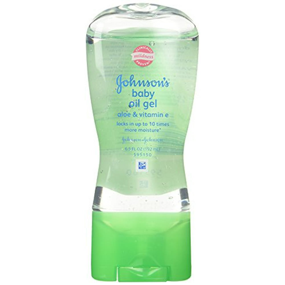 2 Pack Johnson's Aloe Vera Vitamin E Baby Oil Gel 6.50oz Each
