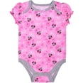 thumbnail image 2 of Disney Baby Girls' 3 Pack Minnie Mouse Bodysuit, Pant, and Bib Set, 2 of 6