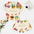 thumbnail image 4 of Cartoon Cake 2 Pack Women’s Pajama Set Print Sleepwear And Shorts Y2k Loungewear Sets S-5XL, 4 of 7