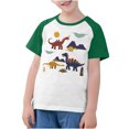 thumbnail image 3 of RXIRUCGD 2025 Vêtements d'Été pour Enfants Tout-Petits Garçons Filles Mode Mignon Col Rond Imprimé Manches Courtes Haut, 3 of 7