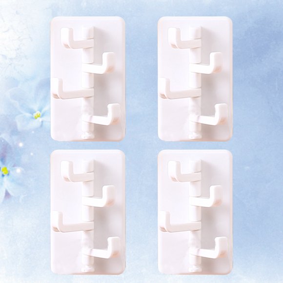 PAMINGONO 4Ud De Pared Adhesivos Con Cuatro Garras Para Organizar Corbatas Y Accesorios