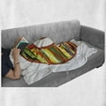 thumbnail image 6 of Letter G Soft Flannel Fleece Blanket, G Letter Character Language System Learning College Surname Red Calligraphy Design, Cozy Plush for Indoor and Outdoor Use, 50" x 70", Multicolor, by Ambesonne, 6 of 6