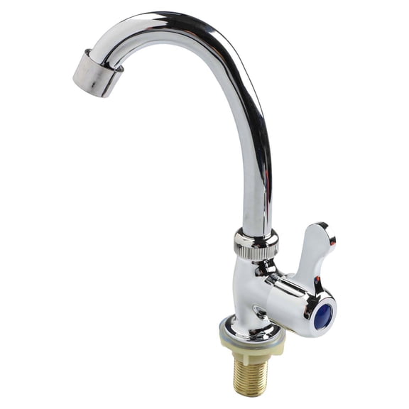 1Pc Single Cold Water Kitchen Faucet Engineering Vertical Plastic Steel Tap Kitchen Sink Basin Quick Opening Faucet