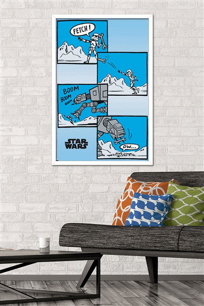 Star Wars: The Empire Strikes Back - Comic Panels Wall Poster, 22.375" x 34", Framed