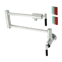 Kingston Brass KS4101CKL Kaiser Two-Handle 1-Hole Wall Mount Pot Filler Faucet in Polished Chrome