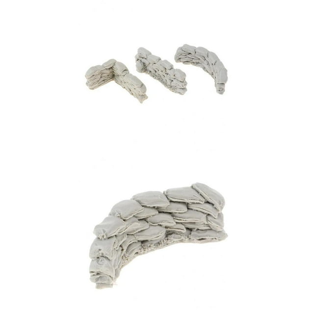 4 Piezas 1/35 Resina Modelo Paredes De De Arena Para Escenario De