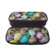 thumbnail image 5 of Picia Easter Egg1 Pattern Large Capacity PU Leather Pencil Case Organizer Pen Marker Holder Double Zipper Storage Bag Big Pencil Pouch for College Office, 5 of 6