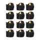 thumbnail image 1 of 12 velas de té negras con luces LED brillantes para fiestas temáticas y bodas. Destello blanco cálido, 1 of 6