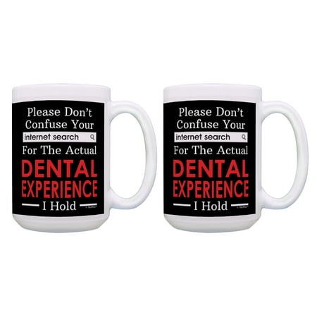 

ThisWear Funny Dentist Cup Set Your Internet Search Dentist Mugs 2 Pack 15oz Coffee Mugs