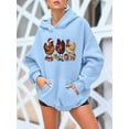 thumbnail image 2 of Christmas Chicken Hoodie Chicken Christmas Graphic Sweatshirts Farm Lover Gift Holiday Long Sleeve Tops, 2 of 5