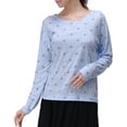 thumbnail image 5 of Richie House Women's Linen blouse with print RH2026-A-S, 5 of 6