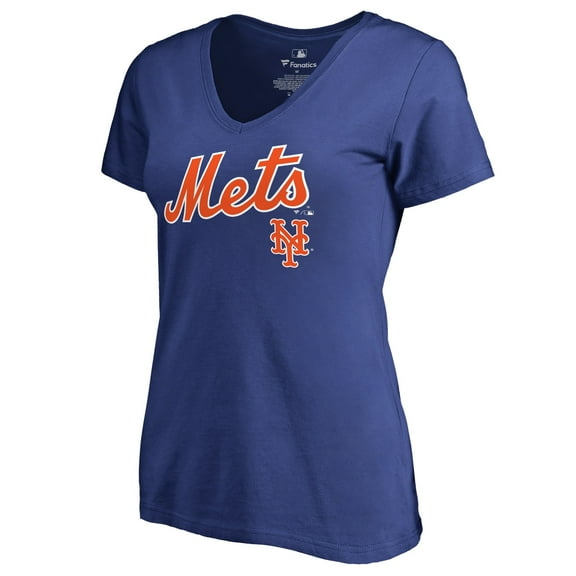 Women's Royal New York Mets Team Lockup T-Shirt