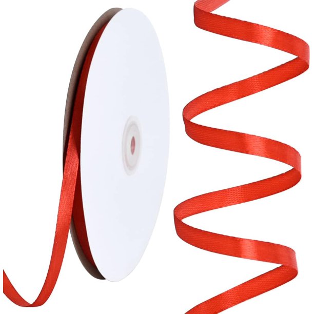 TONIFUL Cinta de satén negra de 3/8 pulgadas x 100 yardas, rollo de cinta fina de tela sólida para envolver regalos, invitaciones, globos de pelo florales, manualidades, costura, fiesta, boda, decorac