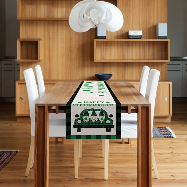 Chemin de Table pour la Saint-Patrick, Chemin de Table Simple et Généreux Résistant à la Graisse, 1x Chemin de Table en Liquidation