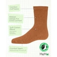 thumbnail image 3 of MeMoi Kids Unisex Ribbed Cotton Rich Crew Socks, 8, Toffee, 3 of 12