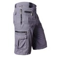 thumbnail image 3 of Migroa Men's Hiking Cargo Shorts 3/4 Relaxed Fit Mens Running Shorts Lightweight Outdoor Shorts for Men Trip Golf Camping Casual with Zipper Pockets Grey 2XL, 3 of 4