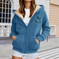 thumbnail image 2 of WILLBEST Sudadera Para Mujer, Estilo Casual de Invierno, Con Cremallera, Forrada, Con Estampado Festivo. Suave, Cómoda y Cálida, Ideal Para Actividades Al Aire Libre Durante La Temporada Navideña., 2 of 5